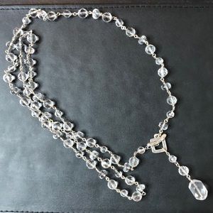 Retired Silpada Glass Front Toggle Necklace